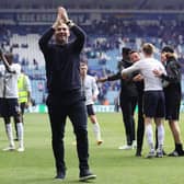WARNING: From Everton boss Frank Lampard, above, despite Sunday's 2-1 victory at Leicester City, the Toffees boss pictured celebrating the success. 
Photo by Matthew Lewis/Getty Images.