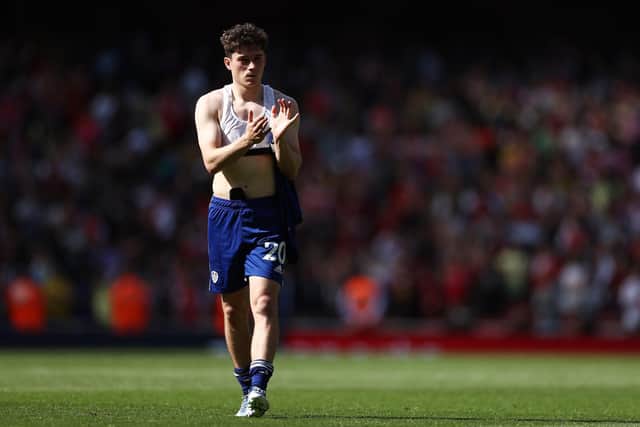 KEEPING THE FAITH: Leeds United's Dan James after Sunday's 2-1 defeat at the Emirates. Photo by Ryan Pierse/Getty Images.