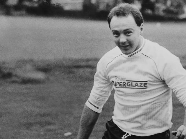 This is Dave Hart of Bramley Social who played in the Leeds Sunday League. Pictured in September 1987 he scored 10 goals in three games.