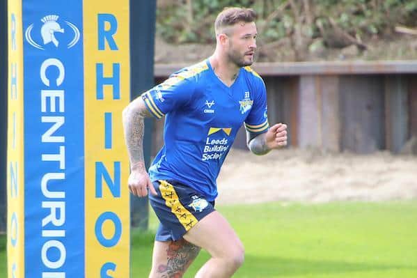 Zak Hardaker training with Rhinos before he was taken ill. Picture by Phil Daly/Leeds Rhinos/SWpix.com