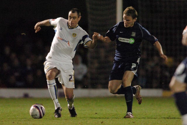 Andy Hughes holds off Southend United's Mark Gower during the League One clash at Roots Hall in January 2008.