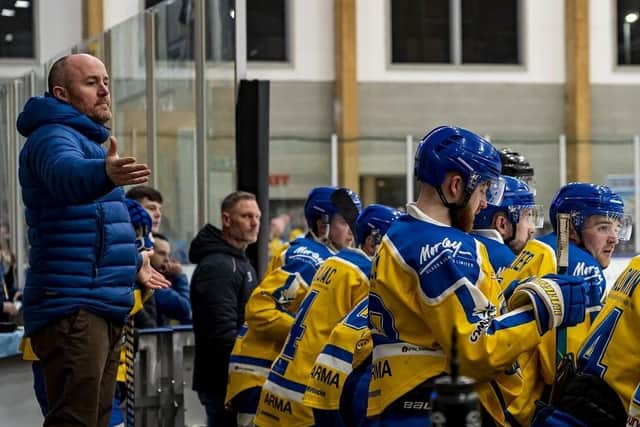 Ryan Aldridge (far left) had a positive impact on the Leeds Knights players after coming in midway through January. Picture courtesy of Oliver Portamento.