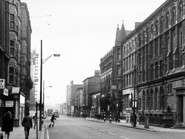 The Post Office Tower under construction on left in March 1973.