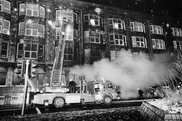 A major blaze at Concourse House on Wellington Street was tackled by firefighters in January 1983.