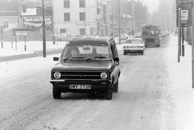 January 1979 and motorists struggled to drive down a snowy Wellington Street.