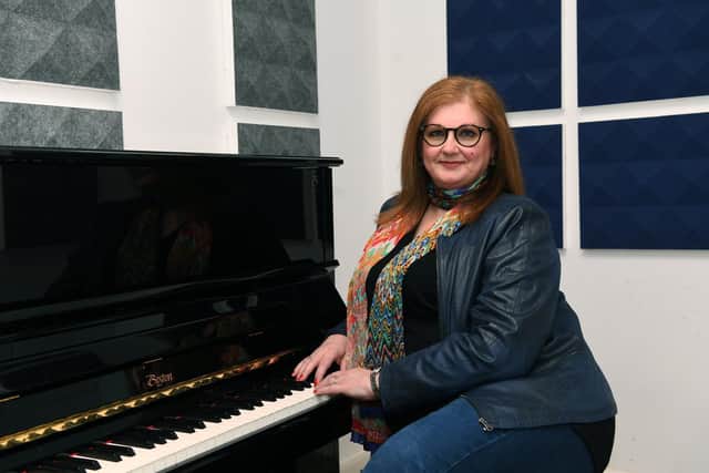 Emma Clarke, 52, is a composer and MA Music student at Leeds Conservatoire (Photo: Jonathan Gawthorpe)