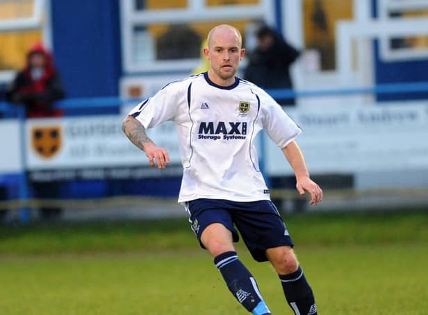 New Guiseley first-team manager Danny Ellis in action for the Lions in 2015. Picture: Jonathan Gawthorpe.