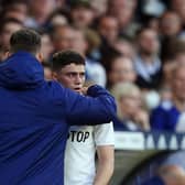 Dan James' red card against Chelsea means he misses Leeds United's remaining two fixtures. Picture: Mike Egerton/PA Wire.