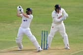 ENTERTAINER: Yorkshire's Adam Lyth of Yorkshire cuts through cover point against Essex at Chelmsford last week. Picture: Justin Setterfield/Getty Images