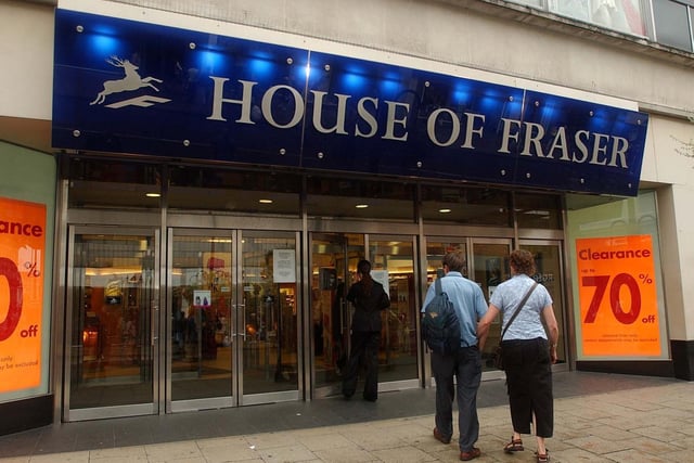 Flooding forced the closure of the menswear department at the House of Fraser store on Briggate in April 2001.