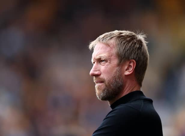 TRIO OUT: For Brighton boss Graham Potter, above, ahead of Sunday's clash against Leeds United at Elland Road. Photo by Naomi Baker/Getty Images.