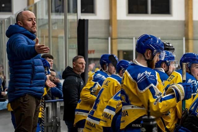 Ryan Aldridge (far left) will be backj on a two-year to coach Leeds Knights next season - but veteran centre Matty Davies returns home to his hometown to spearhead the Hull Seahawks. Picture courtesy of Oliver Portamento.