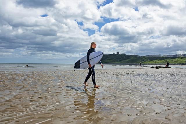 Scarborough North Bay is a popular beach for surfing. Picture: Tony Johnson