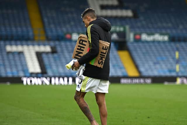 FLAIR: Raphinha has dazzled spectators throughout his time at Elland Road (Photo by OLI SCARFF/AFP via Getty Images)