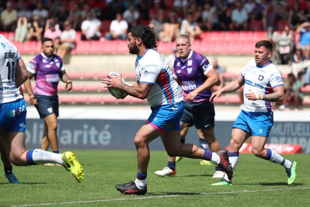 On the run: Wakefield's David Fifita on the attack. Picture by Manuel Blondeau/SWpix.com