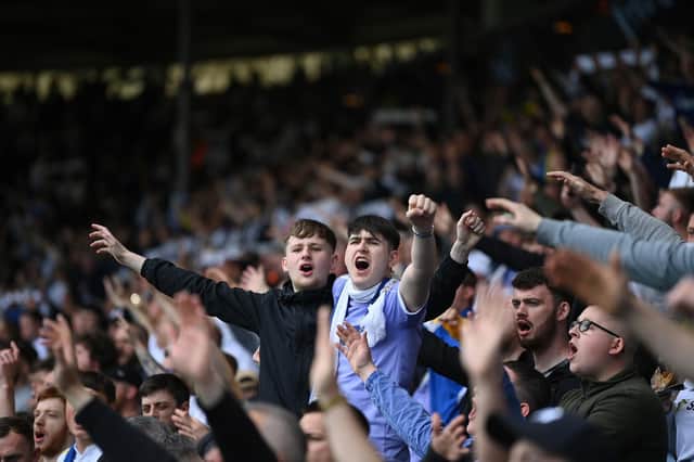 MOT: Leeds United supporters cheer on their team at Elland Road (Photo by Stu Forster/Getty Images)