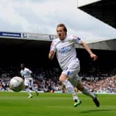 Luciano Becchio chases the ball during the Whites' 2-1 League One victory over Bristol Rovers in May 2010. Pic: Michael Regan