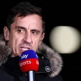 DOWN: Gary Neville still believes Leeds United are 'in trouble' (Photo by Naomi Baker/Getty Images)