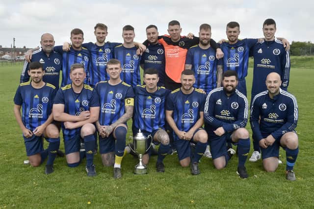 Leeds Combination League 2021/22 Division 1 champions Kippax Sundays. Picture: Steve Riding.