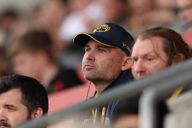 WATCHING BRIEF: 
Leeds Rhinos' head coach Rohan Smith at last week's game at Salford Red Devils. Picture by John Clifton/SWpix.com