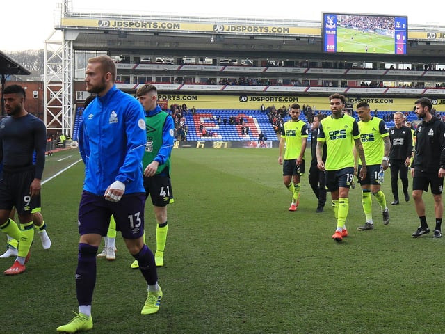 Huddersfield are relegated at Selhurst Park on March 30, 2019 after earning promotion two seasons earlier (Photo by Marc Atkins/Getty Images)