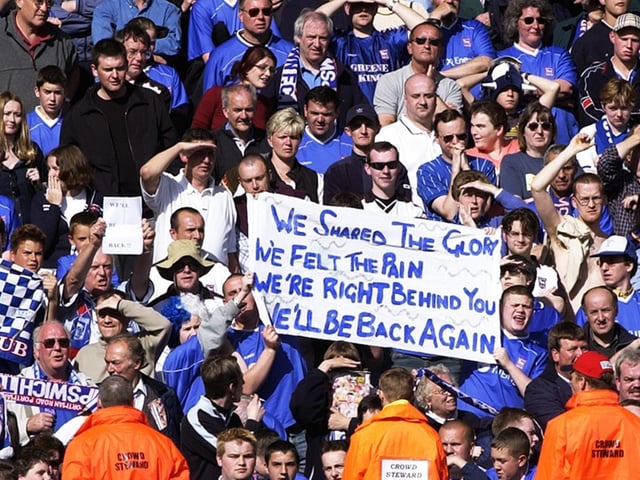 Despite qualifying for European football in their first season back in the top flight, Ipswich would make a permanent return to the Football League in 2002 (Photo by Clive Brunskill/Getty Images)