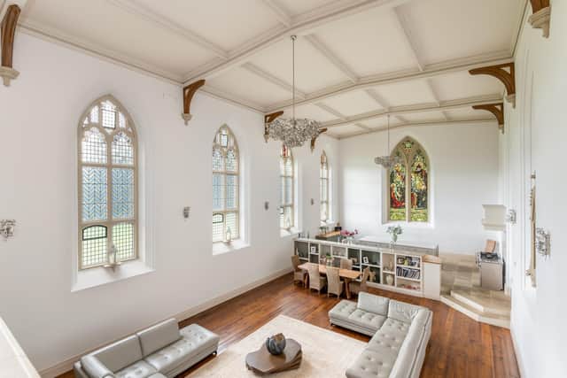 The former chapel is now a splendid living kitchen.
