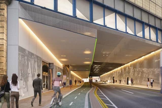 A far brighter experience in the Dark Arches, as improved cycling facilities also form part of the council's Station Gateway plans. (Pic: LCC)