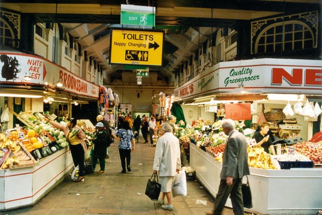 On the left is Brooksbank greengrocers and on the right is Neil's greengrocers pictured in September 1999.