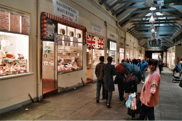 Butcher's row pictured in September 1999.