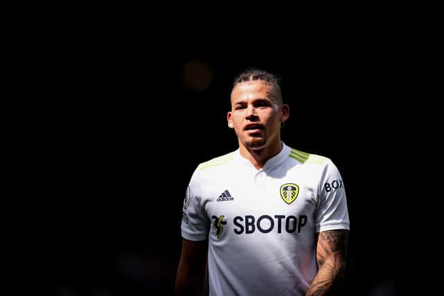 WANTED: Kalvin Phillips will be a player in demand this summer if Leeds succumb to the drop (Photo by Robbie Jay Barratt - AMA/Getty Images)