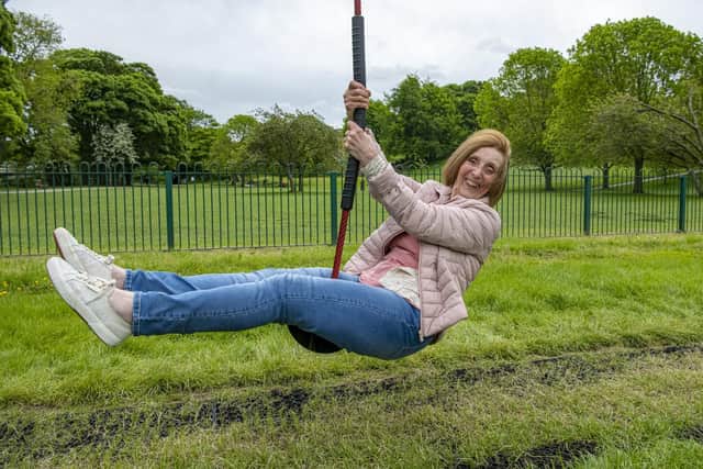 Valerie Appleton, 78, is taking on the challenge on June 19 at Leeds East Airfield to raise money for local charity LS29.
Pic: Tony Johnson