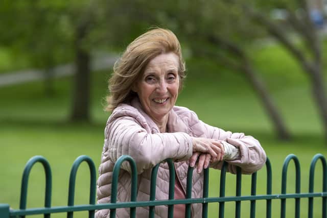 Valerie Appleton, 78, is taking on the challenge on June 19 at Leeds East Airfield to raise money for local charity LS29.
Pic: Tony Johnson
