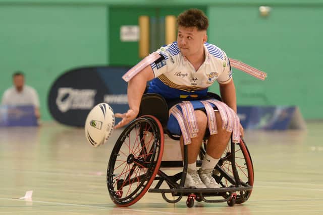 England wheelchair captain Tom Halliwell of Leeds Rhinos. Picture: Richard Blaxall/SWpix.com.
