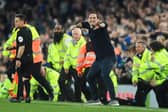 ELATION: Frank Lampard celebrates Everton's top-flight survival following an epic 3-2 victory against Crystal Palace at Goodison Park.
Photo by Michael Regan/Getty Images.
