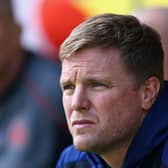 DECISIVE: Eddie Howe's Newcastle could hold the keys to Leeds' Premier League survival this weekend (Photo by Marc Atkins/Getty Images)