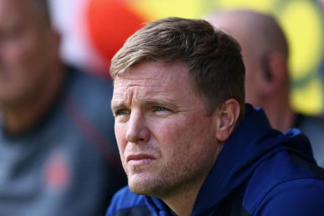 DECISIVE: Eddie Howe's Newcastle could hold the keys to Leeds' Premier League survival this weekend (Photo by Marc Atkins/Getty Images)