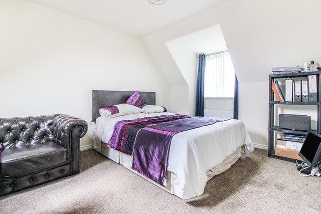 The first floor features three large bedrooms and one en-suite.