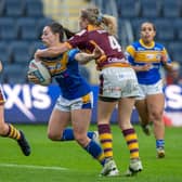 Fran Goldthorp scored three of Rhinos' 12 tries against Giants. Picture by Bruce Rollinson.