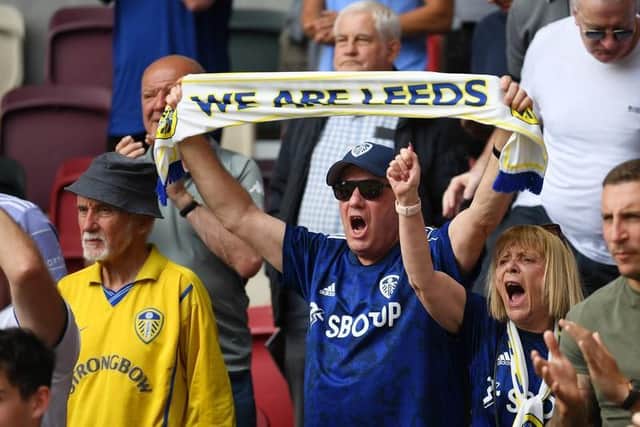 Leeds United supporters have taken to social media in their thousands to celebrate the club's survival. Picture: Getty Images.