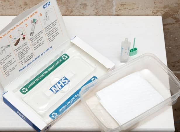 The NHS 'FIT' kit, to screen for bowel cancer.