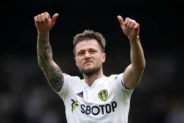FURTHER BOOST: For Leeds United captain Liam Cooper, above, on the back of helping his Whites to Premier League safety. Photo by George Wood/Getty Images.
