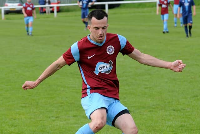 Two-goal Littletown goalscorer Scott Lightowler. Picture: Steve Riding.
