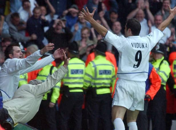 Enjoy these photo memories of Leeds United's 3-1 win against Aston Villa at Elland Road in May 2003.