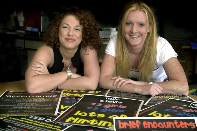 This is Nicola Wilson and Catherine Kirk who set up Brief Encounters, the city's first speed dating company.