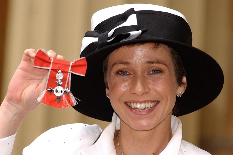 Jane Tomlinson holds her MBE at Buckingham Palace in October 2003. The mother-of-three had been diagnosed three years earlier with terminal cancer and told she had just months to live. Instead of giving up, she has raised a total of £387,000 for charity through high-profile challenges.