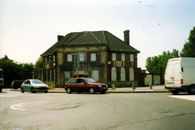 The Bridgefield pub at the junction of Cross Geen Lane (left) and Pontefract Lane pictured in August 2003. The pub is boarded up and in a state of disrepair. Despite plans to refurbish it at one point, all attempts to save it came to nothing as it was eventually demolished.