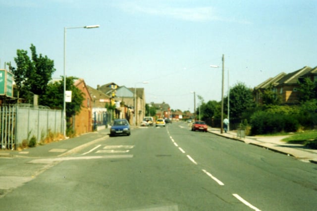 Cross Green in August 2003. Pictured is Easy Road from the junction with Temple View on the left.