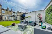 A view of the million pounds property from one of its outdoor seating areas.