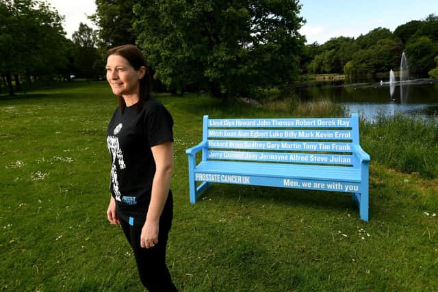 Tina Pinder, who lost her husband Lloyd to prostate cancer, will join the March for Men at Roundhay Park on Father's Day (Photo: Simon Hulme)